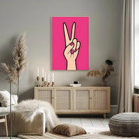 Peace in Pink Poster