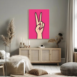 Peace in Pink Poster