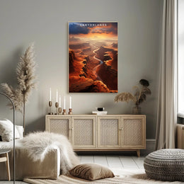 Canyonlands Sunset Poster Travel Wall Art Print
