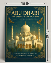 Abu Dhabi Majestic Grand Mosque Travel Poster