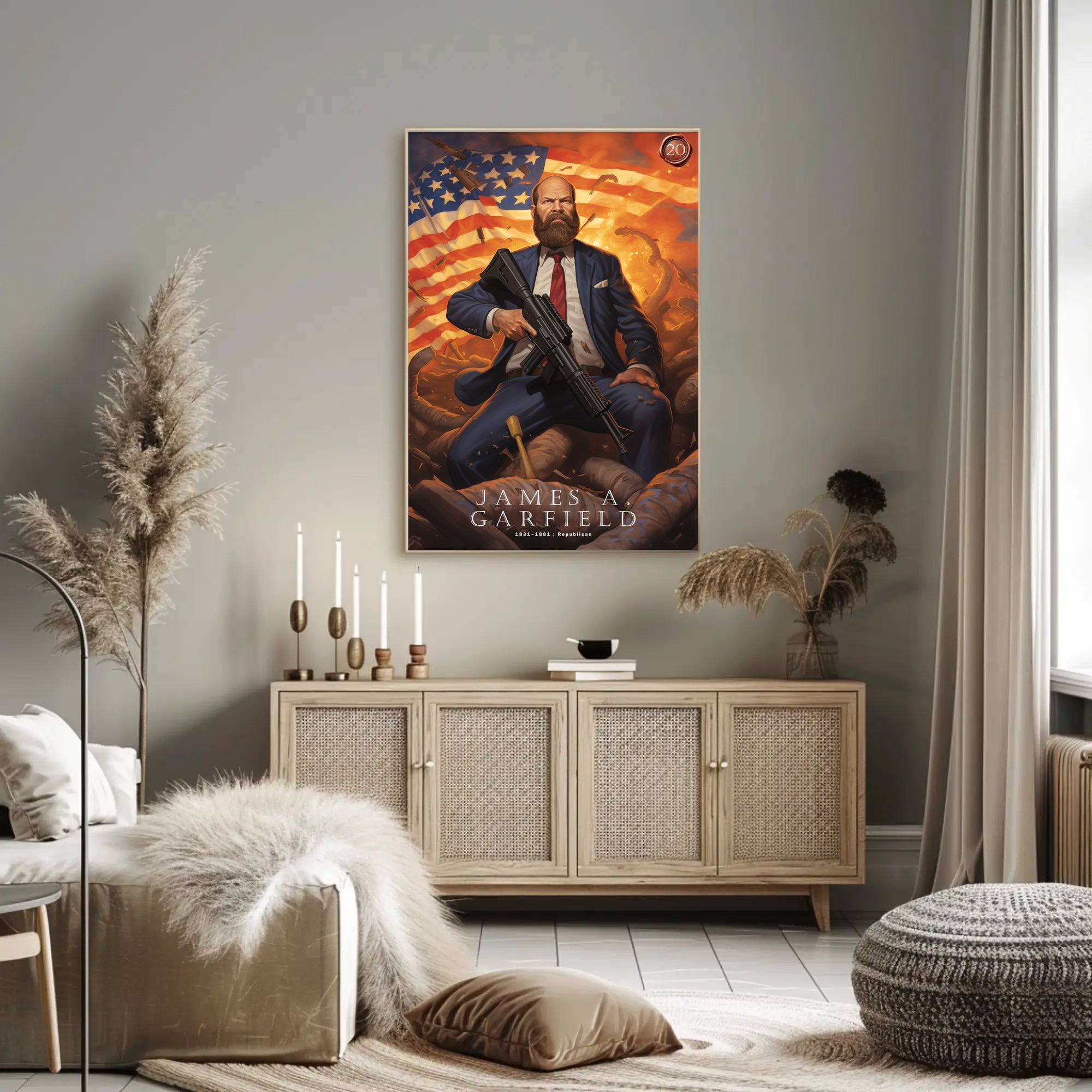 James A. Garfield: A Bold Depiction Poster