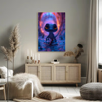 Vivid Gecko in Fantastical Setting Fantasy or Mythology Poster PosterGoat