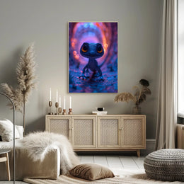 Vivid Gecko in Fantastical Setting Fantasy or Mythology Poster PosterGoat