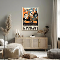 Houdini Magic Illusion Show Vintage Cultural Poster
