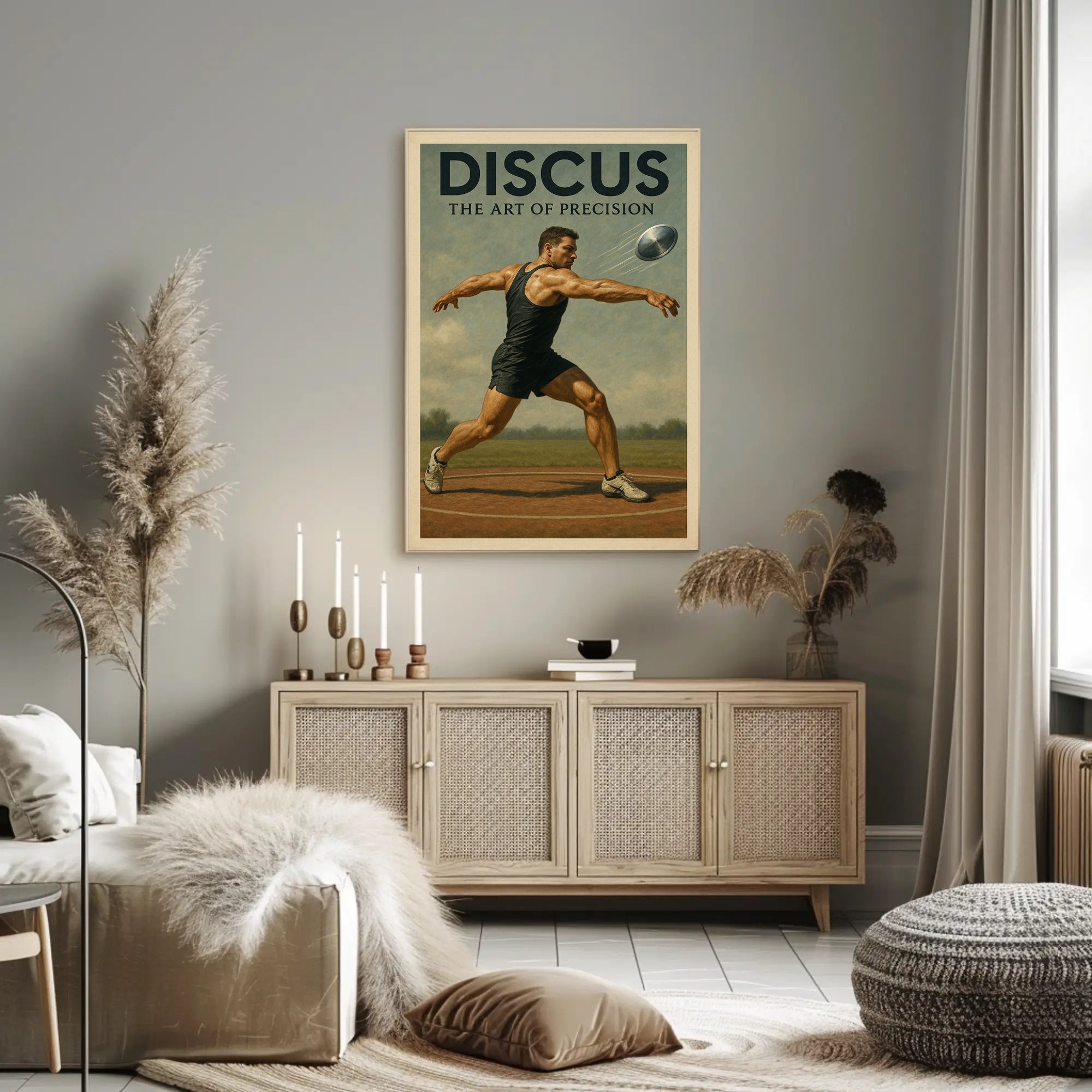 Discus Art Print of Precision Sports Design PosterGoat