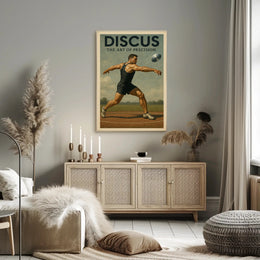 Discus Art Print of Precision Sports Design PosterGoat