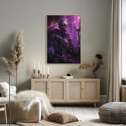 Majestic Morbid Monarchy: Gothic Skeleton Fantasy Poster PosterGoat