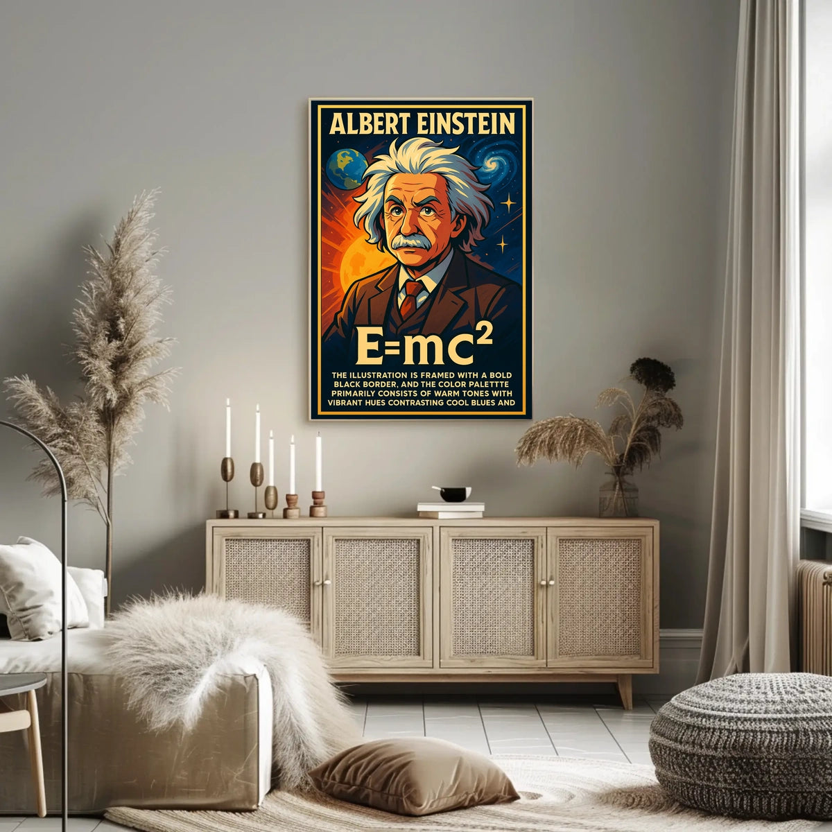 Einstein Scenic EMC2 Portrait Study Poster