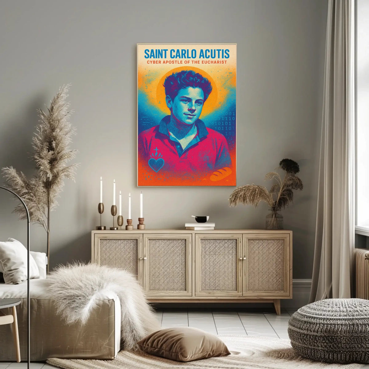 Saint Carlo Acutis Cyber Apostle of the Eucharist Poster