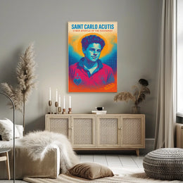 Saint Carlo Acutis Cyber Apostle of the Eucharist Poster
