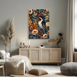 Vibrant Woodpecker Illustration Artistic Poster