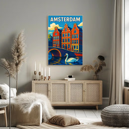 Amsterdam A Vibrant Cityscape Poster