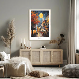 Vibrant Hanoi Evening Urban Cityscape Poster PosterGoat