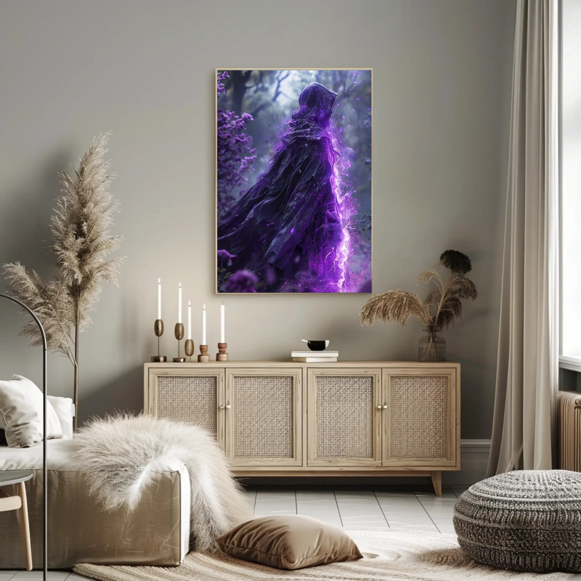 Enigmatic Figure in the Forest Art Print Poster for Home Decor PosterGoat