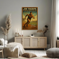 Jim Thorpe Legendary Athlete Tribute Poster