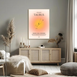 Taurus Constellation Zodiac Sign Poster - Astronomy Poster PosterGoat