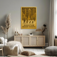 Houston Holiday Heights Poster