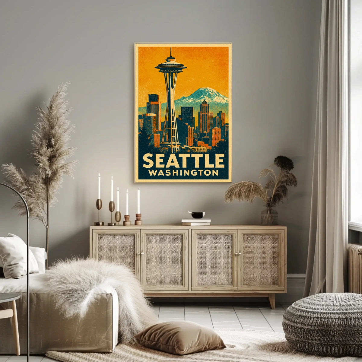 Seattle Skyline Poster