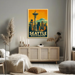 Seattle Skyline Poster
