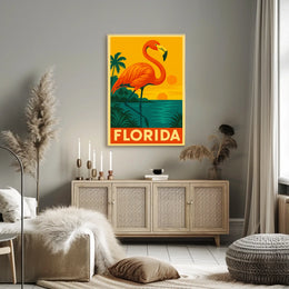 Florida Flamingo Poster