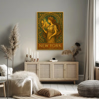 New York Art Nouveau Tribute Poster