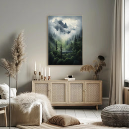 Mystical Train Adventure in Nature Travel Poster