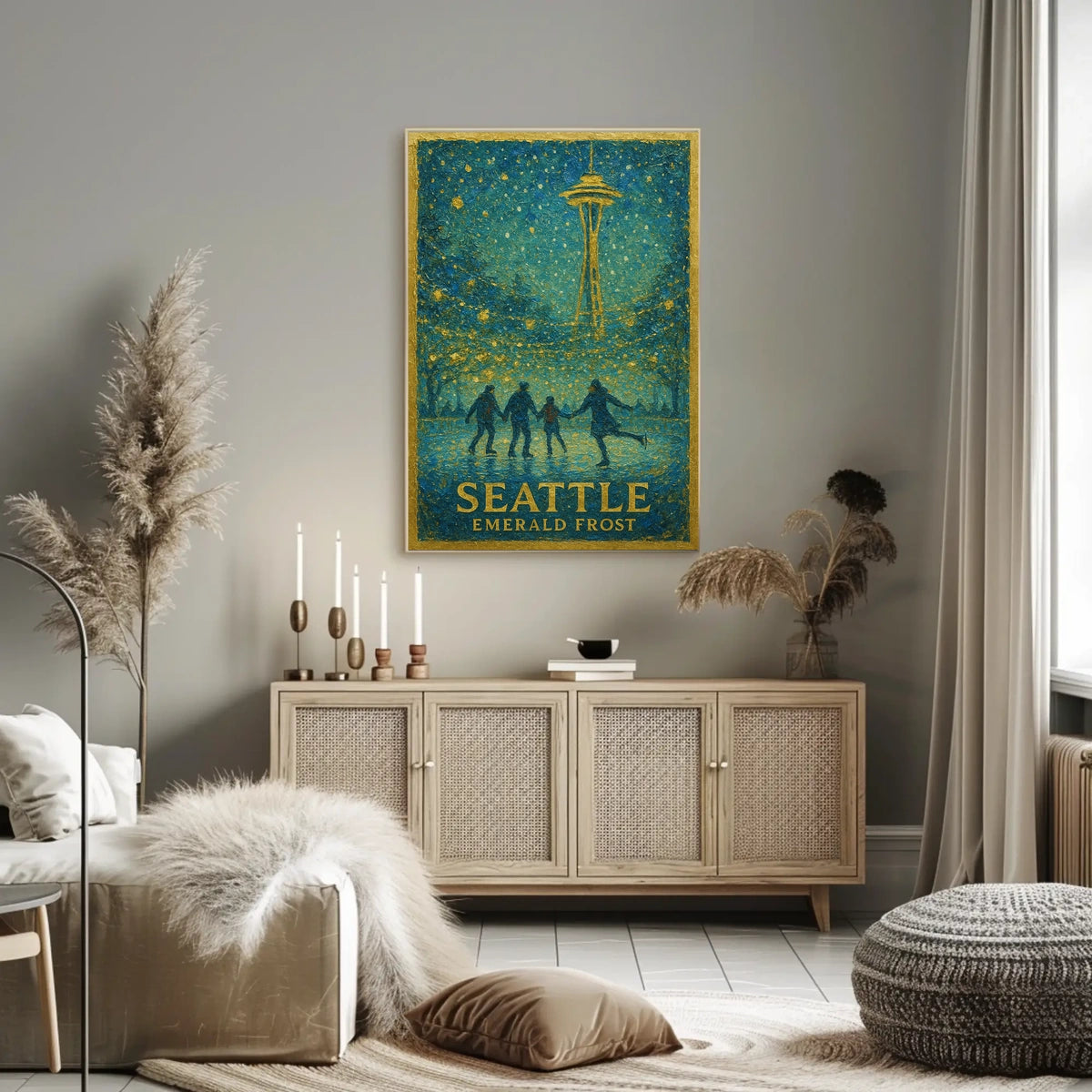 Seattle Emerald Frost Poster