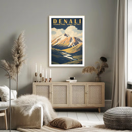 Denali National Park Vintage Poster Travel Wall Art