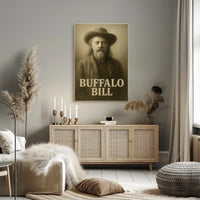 Buffalo Bill Iconic Vintage Historical Poster