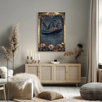 Magical Witch's Hat with Roses Artistic Poster