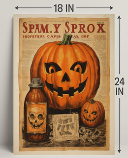 Vintage Halloween Pumpkin Vintage Poster
