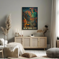 New York City Urban Nightscape Poster