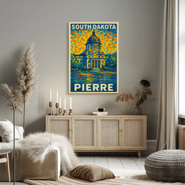 South Dakota Capitol In Pierre Poster