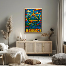 El Salvador A Vibrant Mosaic Poster