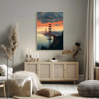 Golden Gate Suspension Bridge Art Print - Travel Poster