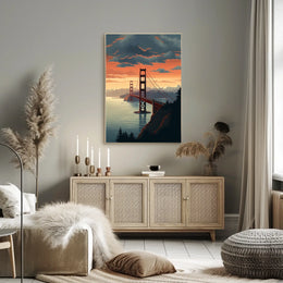 Golden Gate Suspension Bridge Art Print - Travel Poster