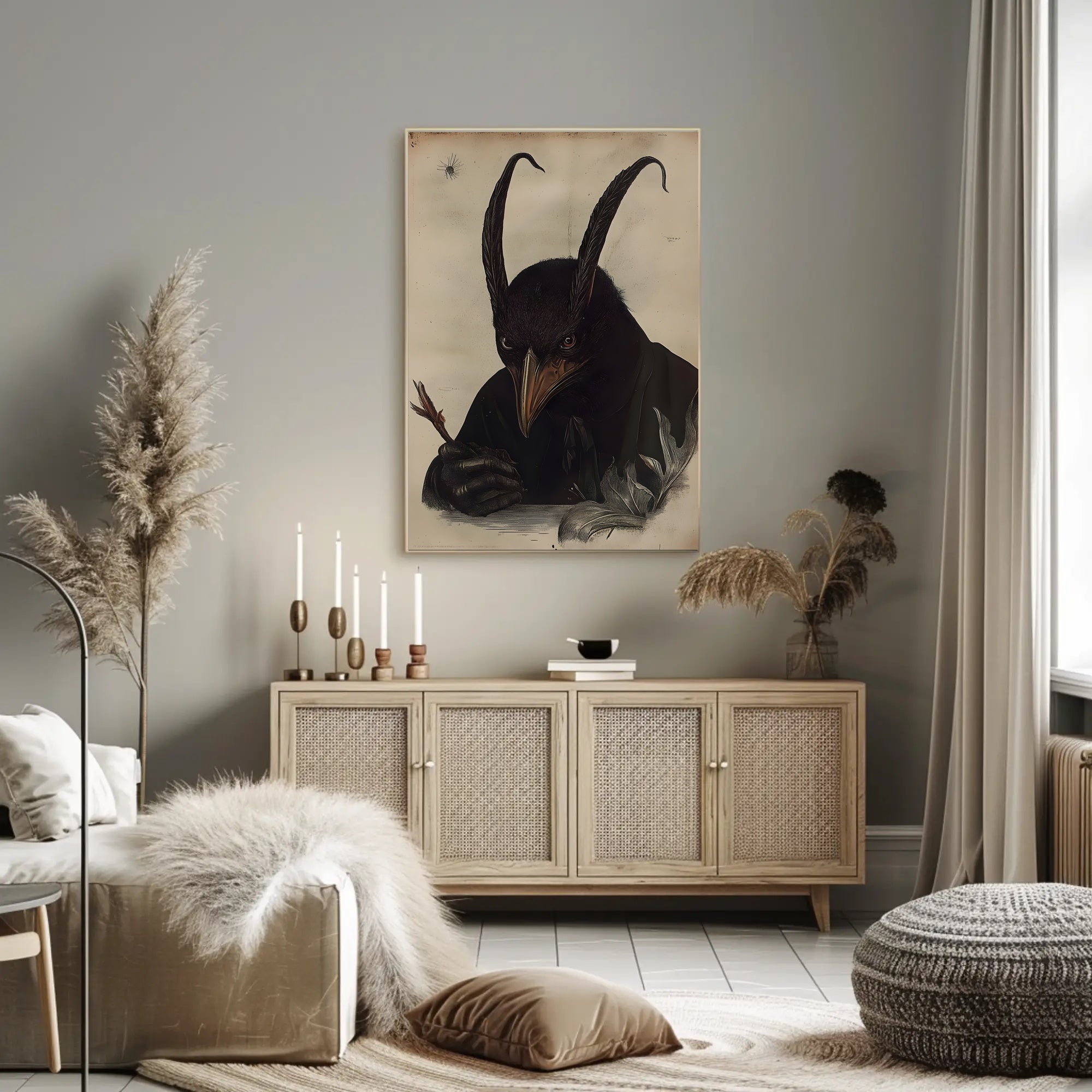 Surreal Anthropomorphic Creature Fantasy Art Poster PosterGoat