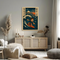 Surfing Adventure in Japan Poster