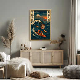 Surfing Adventure in Japan Poster