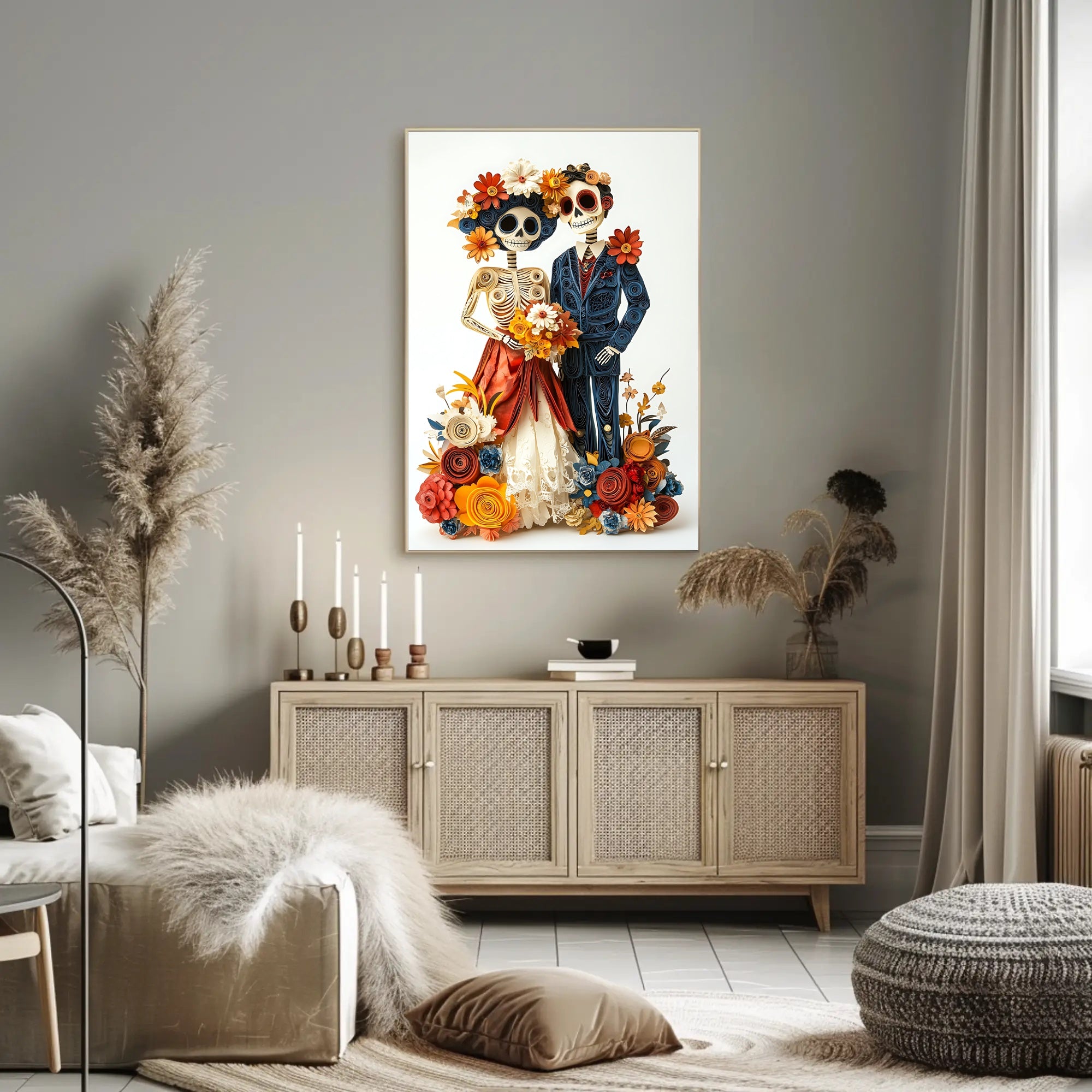 Vibrant Day of the Dead Celebration Cultural or Heritage Poster