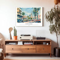 Portland Cityscape Poster PosterGoat