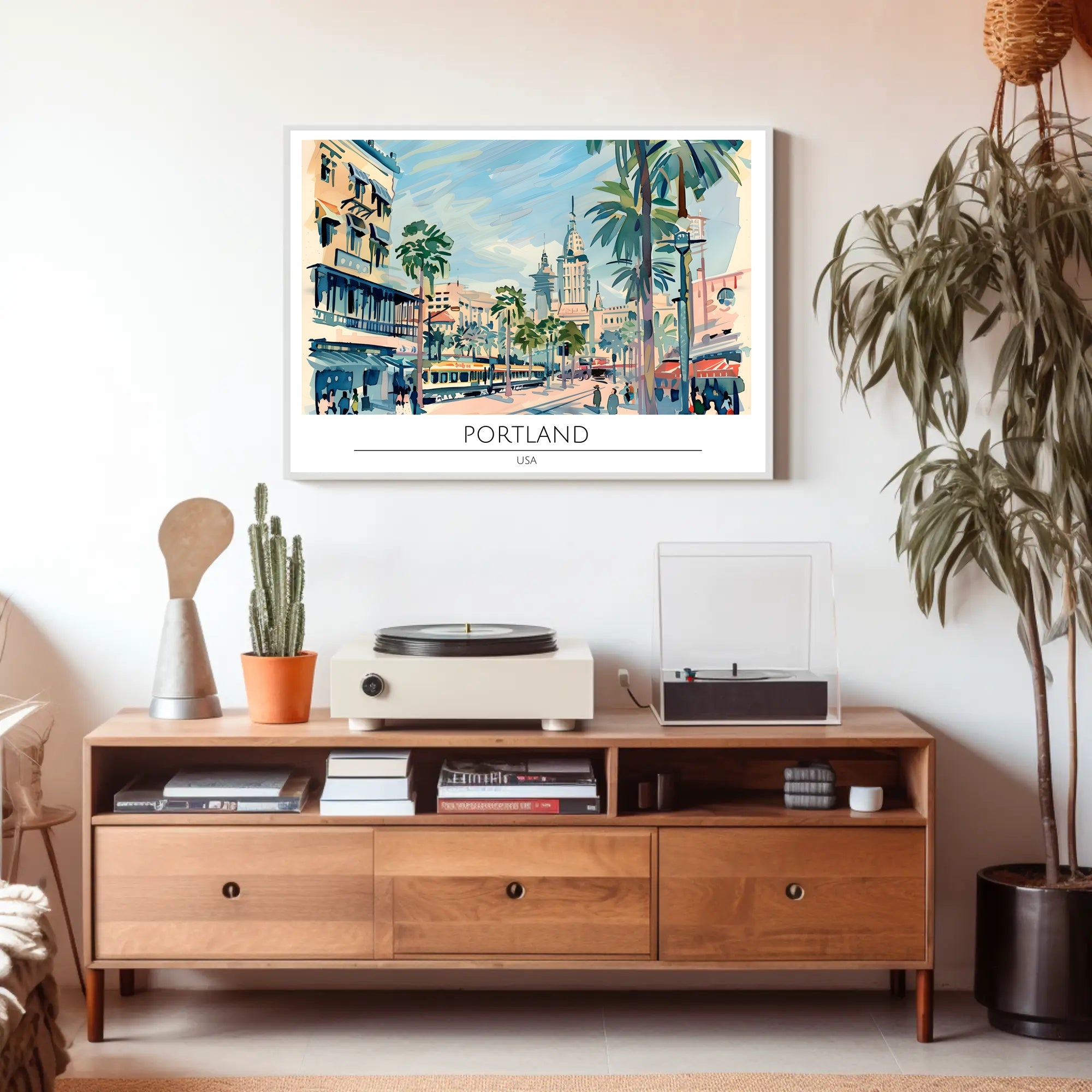 Portland Cityscape Poster PosterGoat