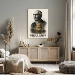 Warren G. Harding 29th President of the United States Reflections Poster