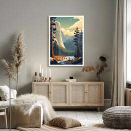 Yosemite National Park Vintage Travel Poster Print