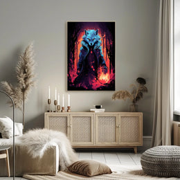 Enchanted Wolf In The Forest Poster