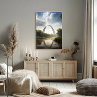Gateway Arch Scenic Travel Poster Landscape Print