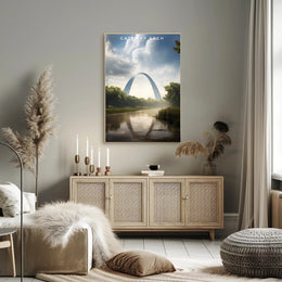 Gateway Arch Scenic Travel Poster Landscape Print