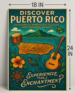 Discover Puerto Rico Vintage Travel Poster PosterGoat