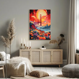 Golden Gate Bridge Dreamscape Surrealism Abstract or Artistic Poster
