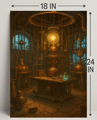 Steampunk Laboratory Adventure - Fantasy or Mythology Poster